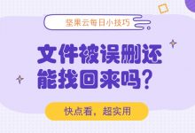 同步文件被误删还能找回来吗?-坚果芸