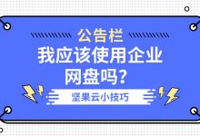 我应该使用企业网盘吗?-坚果芸