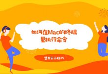 如何在Mac的终端里执行命令-坚果芸