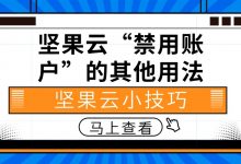 坚果云“禁用账户”的其他用法-坚果芸